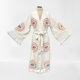 Muslin Robe Awake Evil Eye | Turkish Kimono Awake Evil Eye