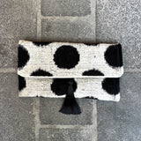 Ikat Clutch Bag Dots | Black