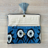 Ikat Clutch Bag Evil Eye | Blue