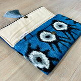 Ikat Clutch Bag Evil Eye | Blue
