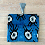 Ikat Clutch Bag Evil Eye | Blue