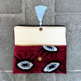 Ikat Clutch Bag Evil Eye | Red