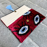 Ikat Clutch Bag Evil Eye | Red