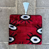 Ikat Clutch Bag Evil Eye | Red