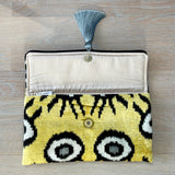 Ikat Clutch Bag Evil Eye | Yellow