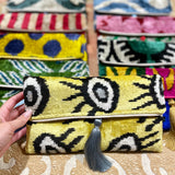 Ikat Clutch Bag Evil Eye | Yellow