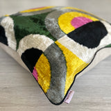 Velvet Ikat Cushion Miro | Velvet Ikat Pillow Miro