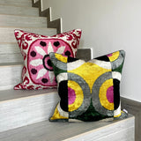 Velvet Ikat Cushion Miro | Velvet Ikat Pillow Miro