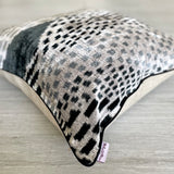 Velvet Ikat Cushion Ice | Velvet Ikat Pillow Ice