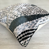 Velvet Ikat Cushion Ice | Velvet Ikat Pillow Ice