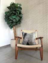 Velvet Ikat Cushion Ice | Velvet Ikat Pillow Ice