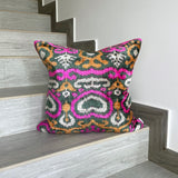 Velvet Ikat Cushion Love | Velvet Ikat Pillow Love