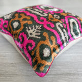 Velvet Ikat Cushion Love | Velvet Ikat Pillow Love