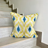 Velvet Ikat Cushion Sunstream | Velvet Ikat Pillow Sunstream