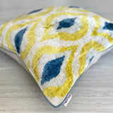 Velvet Ikat Cushion Sunstream | Velvet Ikat Pillow Sunstream