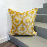 Velvet Ikat Cushion Follow the Sun | Velvet Ikat Pillow Follow the Sun