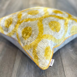 Velvet Ikat Cushion Follow the Sun | Velvet Ikat Pillow Follow the Sun