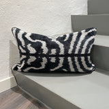Velvet Ikat Cushion Zebra | Velvet Ikat Pillow Zebra