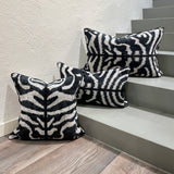 Velvet Ikat Cushion Zebra | Velvet Ikat Pillow Zebra