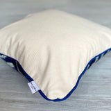 Velvet Ikat Cushion Blue Zebra | Velvet Ikat Pillow Blue Zebra