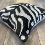 Velvet Ikat Cushion Zebra | Velvet Ikat Pillow Zebra