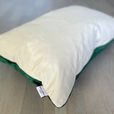 Velvet Ikat Cushion Zebras Green | Velvet Ikat Pillow Zebras Green