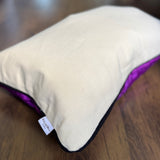 Velvet Ikat Cushion Zebras Purple | Velvet Ikat Pillow Zebras Purple