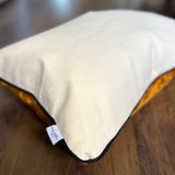 Velvet Ikat Cushion Zebras Yellow | Velvet Ikat Pillow Zebras Yellow