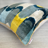 Velvet Ikat Cushion Waterfall | Velvet Ikat Pillow Waterfall