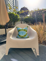 Olive Velvet Ikat Pillow Cover