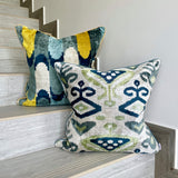 Velvet Ikat Cushion Earth | Velvet Ikat Pillow Earth