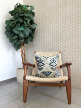 Velvet Ikat Cushion Earth | Velvet Ikat Pillow Earth