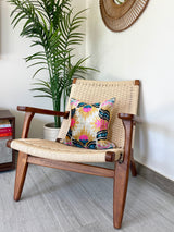 Velvet Ikat Cushion Sunny Spring | Velvet Ikat Pillow Sunny Spring