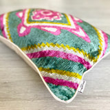 Velvet Ikat Cushion Boho Rhapsody | Velvet Ikat Pillow Boho Rhapsody