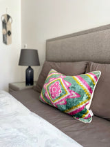 Velvet Ikat Cushion Boho Rhapsody | Velvet Ikat Pillow Boho Rhapsody