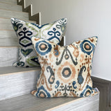 Velvet Ikat Cushion Soil | Velvet Ikat Pillow Soil