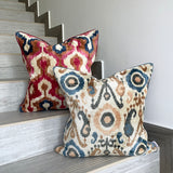 Velvet Ikat Cushion Soil | Velvet Ikat Pillow Soil