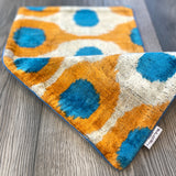 Velvet Ikat Cushion Birds Bright | Velvet Ikat Pillow Birds Bright