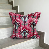 Velvet Ikat Cushion Miami Vice | Velvet Ikat Pillow Miami Vice