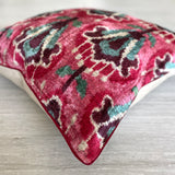 Velvet Ikat Cushion Miami Vice | Velvet Ikat Pillow Miami Vice