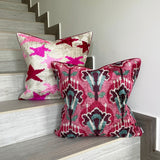 Velvet Ikat Cushion Miami Vice | Velvet Ikat Pillow Miami Vice
