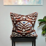 Velvet Ikat Cushion Desert Flower | Velvet Ikat Pillow Desert Flower