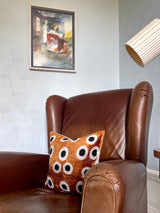 Velvet Ikat Cushion Espresso | Velvet Ikat Pillow Espresso