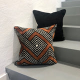 Velvet Ikat Cushion African Zulu | Velvet Ikat Pillow African Zulu