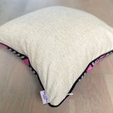 Velvet Ikat Cushion Pink Labyrinth | Velvet Ikat Pillow Pink Labyrinth