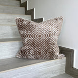 Velvet Ikat Beige Zebra | Velvet Ikat Pillow Beige Zebra