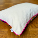 Orange Blossom Velvet Ikat Pillow Cover