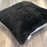 Black Velvet Ikat Pillow Cover