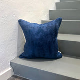 Velvet Ikat Cushion Navy | Velvet Ikat Pillow Navy