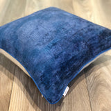 Velvet Ikat Cushion Navy | Velvet Ikat Pillow Navy